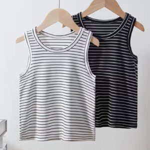 2-Piece Boys' Striped Sleeveless Tank Top Set