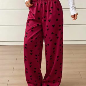 Women's Love Print Cozy Sleep Pants