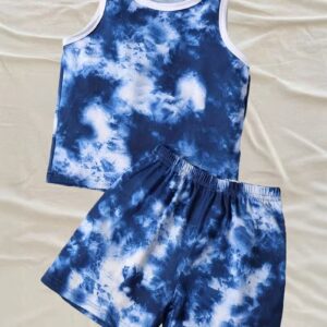 2-Piece Kids' Tie-Dye Vest & Shorts Set