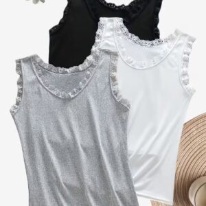 Women's 3-Piece Lace Cami Top Set