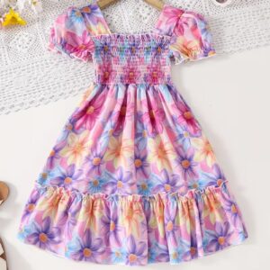 Girls' Floral Princess Summer Dress