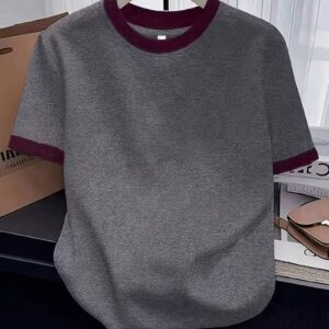 Women's Color Block Round Neck T-Shirt