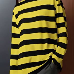 Men's Long Sleeve Striped 3D Print T-Shirt