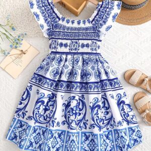 Girls' Ethnic Tribal Print Vest Dress