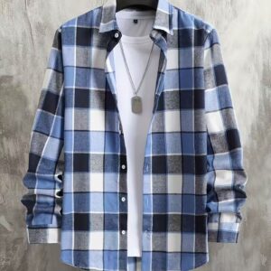 Men's Casual Plaid Flannel Shirt